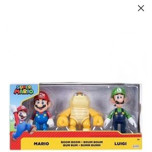Nintendo Mario, Luigi, and Boom Boom Action Figure Set